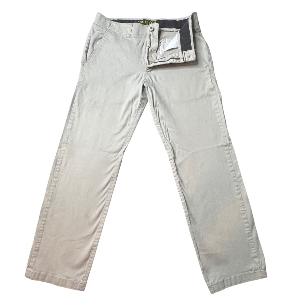 Lee Pants Mens 30x30 (31x28) Tan Khaki Straight Fit Chino Extreme Comfort Casual